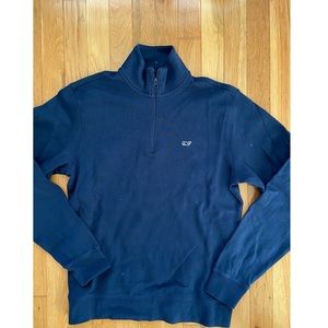 Navy Vineyard Vines 3/4 zip sweatshirt